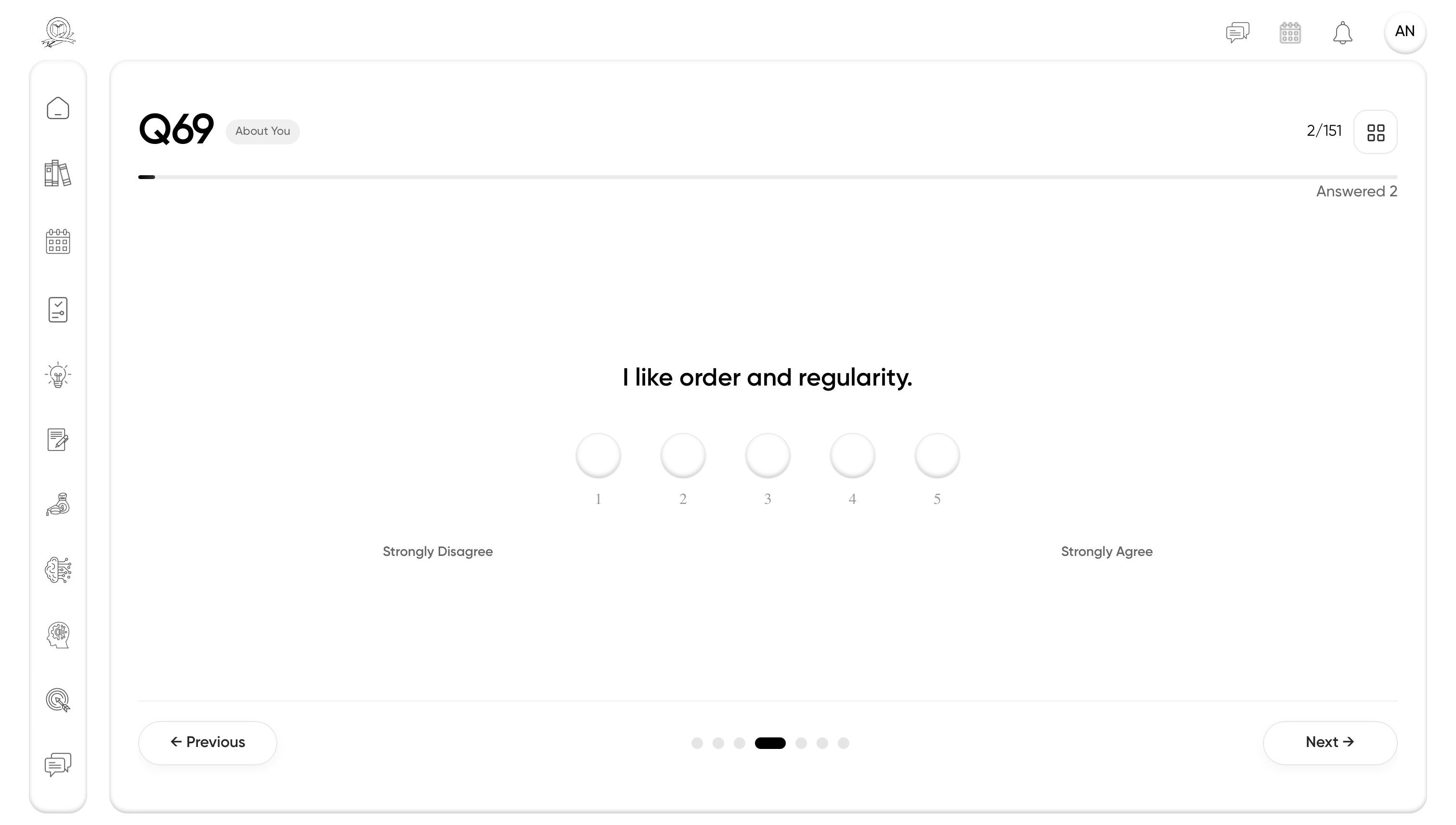 Psychometric Assessment Interface